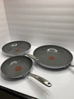 T-fal Ceramic Nonstick Fry Pan Set 3PC 8 10.5 12 Thermo-spot Grey Open Box New. Price: $29.99.