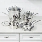 Cuisinart Chef's Classic Stainless Steel 11-PIECE Cookware Set Pots And Pans New. Price: $147.00.