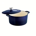 Tramontina Dutch Oven 6.5QT Round Enameled Cast Iron Gradated Cobalt Blue Lid New. Price: $121.94.