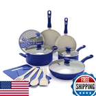 Greenlife Sandstone Healthy Ceramic Nonstick 15 Piece Kitchen Cookware Pots New. Price: $194.38.