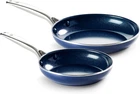 9.5 & 11" Nonstick Frying Pan Skillet Set, Diamond Infused Pfas Ptfe-free Cer New. Price: $50.99.