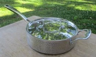 Cuisinart HTP335-24H 3.5 Qt Hammered Stainess Steel Aluminum Core Skillet & Lid Used. Price: $100.00.