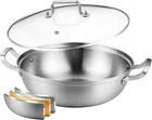 Delarlo Tri-ply Stainless Steel 12 Inch Everyday Pan With Glass Lid, Deep Saute New. Price: $55.89.