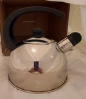 Vintage 1950S Tramontina Inox 18/10 Brasil Stainless Steel 2 Quart Tea Kettle Used. Price: $32.50.