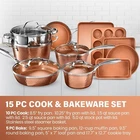 Gotham Steel 15-PIECE Cookware Set Hammered Copper (2984) New. Price: $225.79.