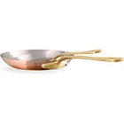 Mauviel M'heritage M'200 2-PIECE Frying Pan Set With Brass Handles New. Price: $499.95.