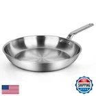 Globehome 12 Inch Stainless Steel Frying Pan - 5 Ply Clad Skillet New. Price: $139.64.