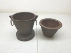 Cast Iron 2 Piece Cauldron Shaped Crucible Vintage Heavyweight Jewelers Smelter Used. Price: $124.99.