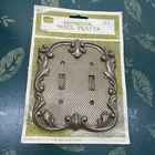 Vintage Grants Brass Ornate Metal Wall Plate Cover Double Switch Usa Nos Nip. Price: $20.00.