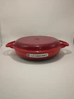 Le Creuset Cast Iron Multi-function Braiser 3.5 Qt Cerise Red & Grill Lid Read New. Price: $173.56.
