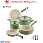 Farberware Truecook 12PC Ceramic Cookware Set, Dishwasher And Oven Safe, Green New. Price: $72.99.