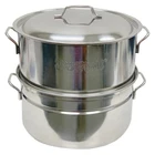 Bayou Classic Stainless Oyster Steamer, Large Seafood Vegetable Steaming Pot Lid New. Price: $193.59.