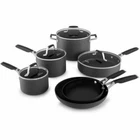 Calphalon Classic Hard-anodized Aluminum Nonstick 10-PC. Cookware Set Black New. Price: $150.00.
