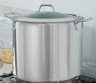 Princess House Stainless Steel Classic 60-QT. Stockpot With Steaming Rack 5842 New. Price: $499.95.