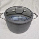 Calphalon Earth Pan Sandflow Non Stick 8QT With Vented Lid QQQ12T Hard Anodize Used. Price: $25.99.