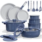 Carote 27PC Ceramic Nonstick Cookware Set Pots Pans Kitchen Utensils Navy Blue New. Price: $169.97.