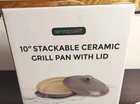 Servappetit Ceramic Grill Pan With Lid Stackable 10 Inch Gray New. Price: $28.00.