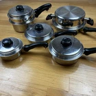 Saladmaster TP304-316 System 7 Cookware, 12 Pc, Steamer, Saucepan, Dbl Boiler Used. Price: $749.99.
