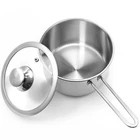 2 Quart Tri-ply Stainless Steel Saucepan With Glass Lid, Induction Pa... New. Price: $26.74.