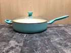 Greenpan Rio Ceramic Nonstick 5QT Saute Jumbo Cooker W/ Helper Handle & Lid Used. Price: $15.00.