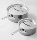 Hestan Nanobond Titanium Stainless-steel Saucepan Set, 1.5-QT. & 3-QT. New. Price: $469.99.