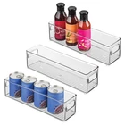Stackable Fridge Bin Handles Freezer Pantry Set Of 3 Clear Idesign Ideal New. Price: $35.99.