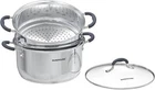 3.3-QUART 2-SHELF All-purpose Stainless Steel Steamer With Lid, Measuring Line New. Price: $33.99.