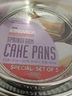 2002 Gs Ez-baker Heavyweight Steel Springform Cake Pans Set Of 3 8.5, 9.5, 10" New. Price: $16.50.