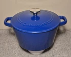 Cuisinart CL630-20 Blue Enameled Cast Iron Dutch Oven W/ Lid 3QT Used. Price: $27.24.
