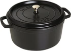 Staub Cast Iron Dutch Oven 7-QT Round Cocotte, Serves 8, Made In France, Blac New. Price: $316.88.