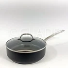 Viking Hard Anodized Nonstick Saute Pan With Glass Lid 3-QT (2.8L) Black New. Price: $76.99.