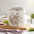The Pioneer Woman Agatha 12-QUART Enamel Steel Stock Pot, Brown New. Price: $29.99.