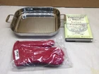 All-clad 00830 Stainless-steel Lasagna Pan With 2 Oven Mitts/cookware, Silver New. Price: $129.95.