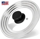 Universal Lid For Pots And Pans Skillets, Stainless Steel Cover Fits 6-7-8 New. Price: $14.24.