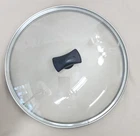 Farberware 10" Glass Lid Replacement 9.5" Rim Black Knob Pot Pan Cookware Cover Used. Price: $14.78.