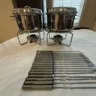Tramontina Inox 18/10 Set Of 2 16CM Sauce Pans Lids Chaffing Pots W Racks +more Used. Price: $44.00.