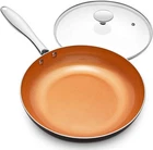 Michelangelo Frying Pan With Lid, Nonstick 8 Inch, Orange New. Price: $42.99.