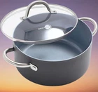 Greenpan Lima 5.2QT Pfas-free Nonstick Stock Pot, Gray New. Price: $52.37.