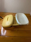 Vintage Tupperware Multi Server Steamer Pc Set Harvest Gold Yellow 1273 1274 Used. Price: $29.99.