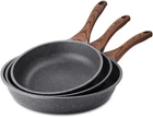 Swiss Granite Nonstick Frying Pans Set, Pfoa Free, Healthy Cookware 9.5-12.5 New. Price: $149.99.