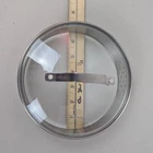 Calphalon Glass Stainless Steel Replacement Strainer Lid Inner 6 3/8 Outer 7" Used. Price: $9.95.