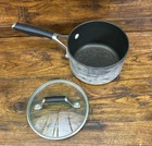 Calphalon Select 87015 1.5 Qt Small Saucepan Pot + Glass Lid Hard Anodized Used. Price: $18.00.