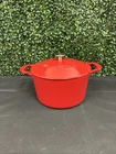 Everyday By Martha Stewart 7QT Enamel Cast Iron Dutch Oven In Red New. Price: $79.99.
