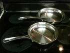 2-CUISINART Ss Model # 422-24 /10" & 422-20 8" Open Skillets Mint Used. Price: $40.00.