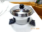 Saladmaster 316TI Titanium 10 Quart Stock Pot Roaster Stainless Steel Waterless Used. Price: $699.95.