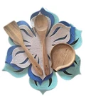 Pioneer Woman 6-PIECE Set Wood Spoon Turner Rest 3 Felt Protectors New. Price: $20.00.