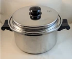 Saladmaster Quart T304S Stainless Steel Pot W/ Double Boiler & Vapo Lid Usa Used. Price: $74.99.