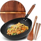 Brbrgo Carbon Steel Wok 5 Piece Authentic Chinese & Stir-fry Pans Set... New. Price: $37.68.