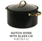 Thyme & Table Black 6-QUART Nonstick Aluminum Dutch Oven W/lid New. Price: $50.88.