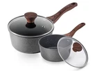 Sensarte Nonstick With Lid Set, Swiss Granite Coating New. Price: $35.99.
